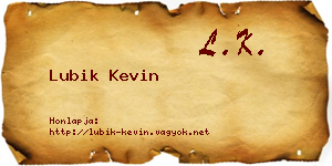 Lubik Kevin névjegykártya